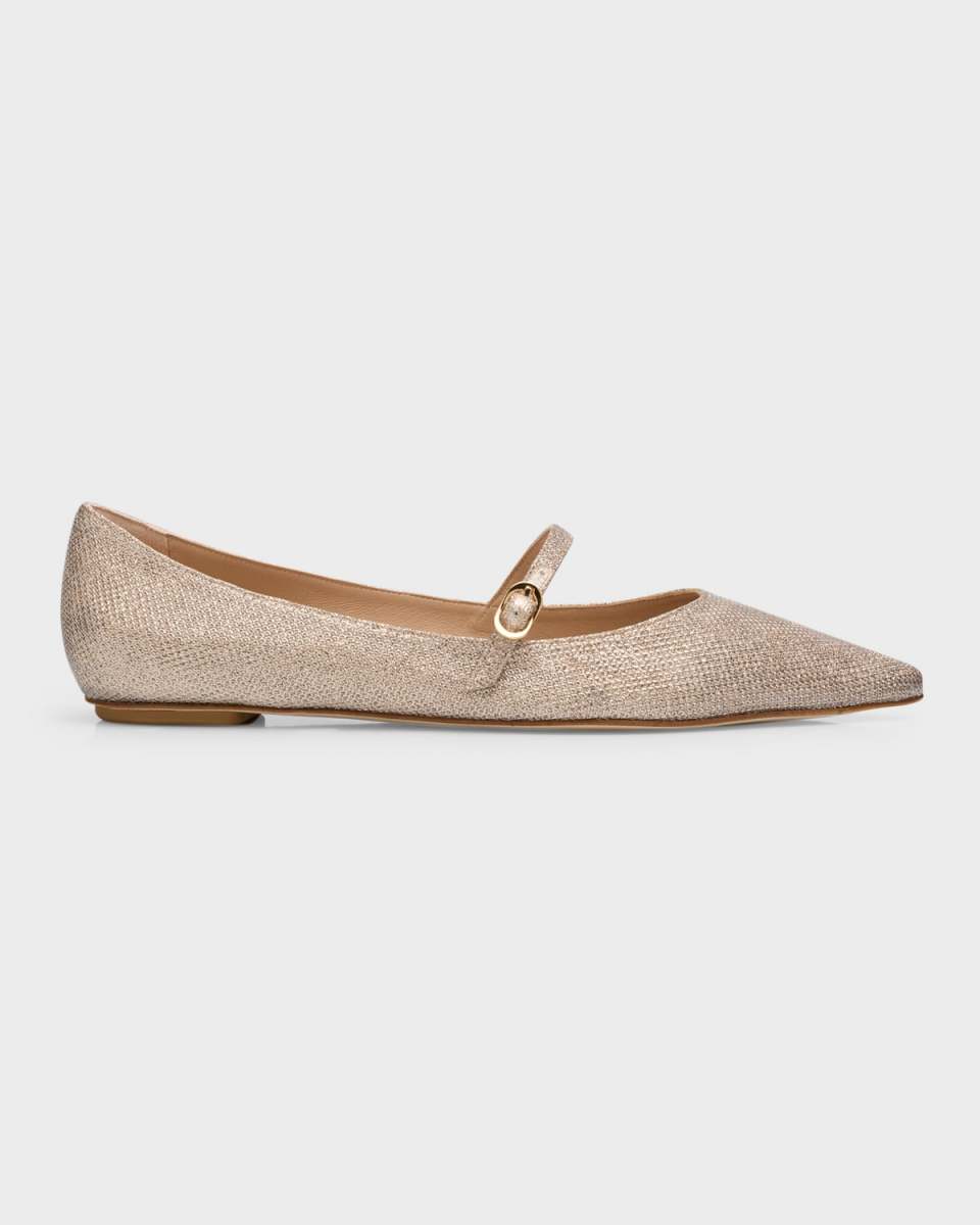 Emilia Metallic Mary Jane Ballerina Flats